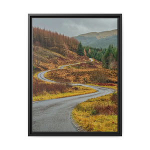 The Winding Journey: Enroute to Serenity | Matte Canvas, Black Frame
