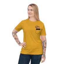 Load the image into the Gallery viewer, Capybara Peek-A-Boo Pocket T-Shirt | Unisex Cotton Tee UK
