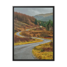 Load the image into the Gallery viewer, The Winding Journey: Enroute to Serenity | Matte Canvas, Black Frame
