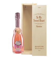 Load the image into the Gallery viewer, 1 Bottle Hello Kitty Sweet Pink &amp; Personalise your own Wine Box
