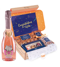 Load the image into the Gallery viewer, Hamper "Congratulations" Hello Kitty Sweet Pink Spumante Rosè