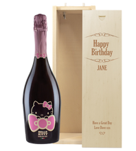 Load the image into the Gallery viewer, 1 Bottle Hello Kitty Sparkling Rosé &amp; Personalise your own Wine Box
