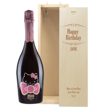 Load the image into the Gallery viewer, 1 Bottle Hello Kitty Sparkling Rosé & Personalise your own Wine Box