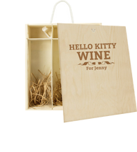 Load the image into the Gallery viewer, 3 Bottles Hello Kitty Wine &amp; Personalise your own Wine Box
