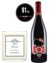 Load the image into the Gallery viewer, Hello Kitty Wine & Personalised Scented Candle