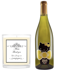 Hello Kitty Wine & Personalised Scented Candle
