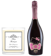 Load the image into the Gallery viewer, Hello Kitty Wine &amp; Personalised Scented Candle
