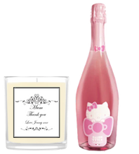 Load the image into the Gallery viewer, Hello Kitty Wine & Personalised Scented Candle