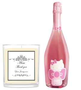 Hello Kitty Wine & Personalised Scented Candle