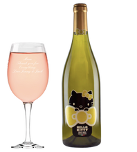 Load the image into the Gallery viewer, Hello Kitty Wine &amp; Personalised Wine Glass
