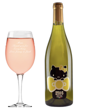 Load the image into the Gallery viewer, Hello Kitty Wine & Personalised Wine Glass