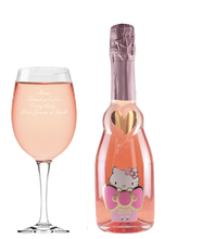 Load the image into the Gallery viewer, Hello Kitty Wine &amp; Personalised Wine Glass
