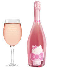 Load the image into the Gallery viewer, Hello Kitty Wine & Personalised Wine Glass