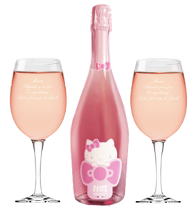 Hello Kitty Wine & Personalised Wine Glass