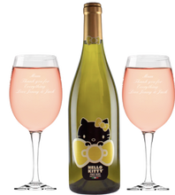 Load the image into the Gallery viewer, Hello Kitty Wine & Personalised Wine Glass