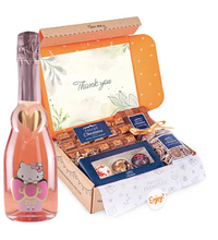 Load the image into the Gallery viewer, Hamper &quot;Thank You&quot; Hello Kitty Sweet Pink Spumante Rosè
