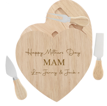 Load the image into the Gallery viewer, Hello Kitty Wine & Personalised Heart Cheese Board Set