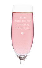 Load the image into the Gallery viewer, Hello Kitty Spumantè &amp; 2 Personalised Heart Flutes
