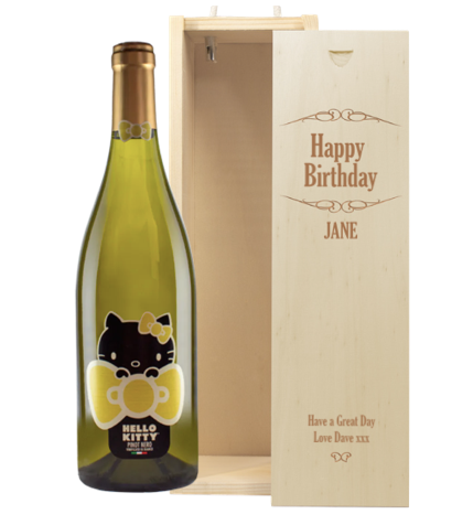 1 Bottle Hello Kitty Pinot Nero Bianco & Personalise your own Wine Box