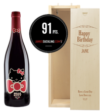 Load the image into the Gallery viewer, 1 Bottle Hello Kitty Pinot Noir 91pts &amp; Personalise your own Wine Box
