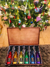 Load the image into the Gallery viewer, Luxury Silk Lined Wooden Gift Box & Rainbow Collection Sparkling Rose Full set 6 Bottles