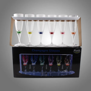 Rainbow Collection LED Champagne Flute