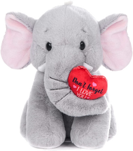 Load the image into the Gallery viewer, Hello Kitty Pinot Noir Soft Elephant with Red Heart &quot;Don&#39;t Forget I Love You&quot;

