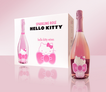 Load the image into the Gallery viewer, Hello Kitty Rosé Sparkling Wine with Rose Bear