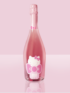 Hello Kitty Rosé Sparkling Wine with Rose Bear
