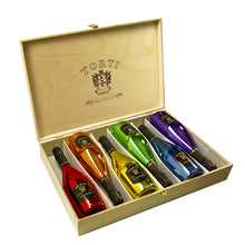 Load the image into the Gallery viewer, RAINBOW COLLECTION Rosé Sparkling Wine in Torti Wooden Box