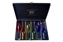 Load the image into the Gallery viewer, RAINBOW COLLECTION Rosé Sparkling Wine in Torti Wooden Box
