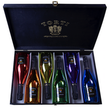 Load the image into the Gallery viewer, RAINBOW COLLECTION Rosé Sparkling Wine in Torti Wooden Box