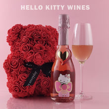 Load the image into the Gallery viewer, Hello Kitty Sweet Pink Sparkling Rosé with Rose Bear